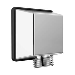 Square Hand Shower Wall Elbow - Lumicoat Chrome